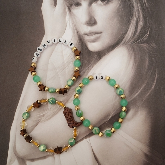 Taylor Swift Nashville Handmade Friendship Bracelets Set Of 3 - Picture 1 of 6